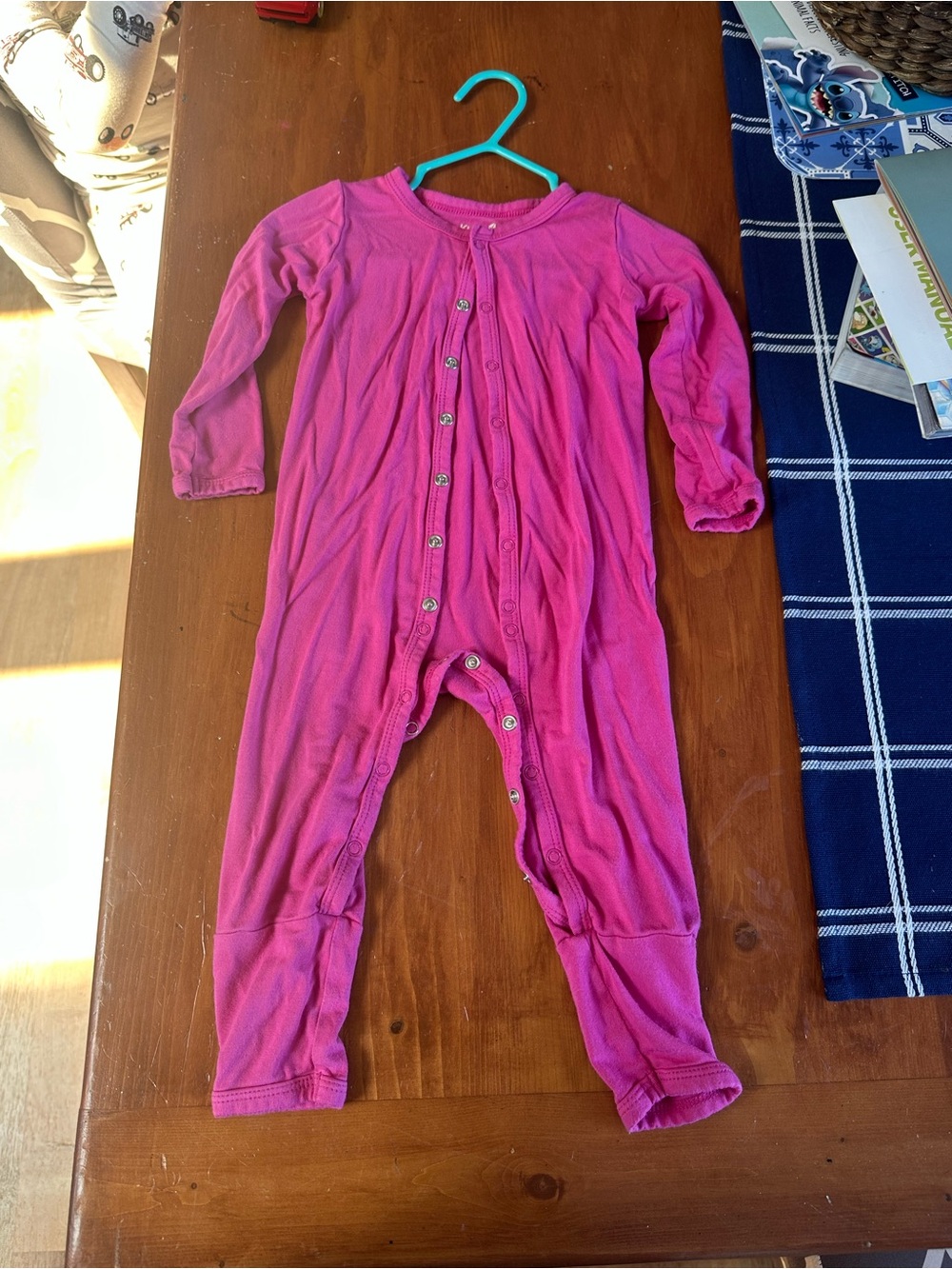 Kyte BABY Bright Pink Snap-Front Footed One-Piece